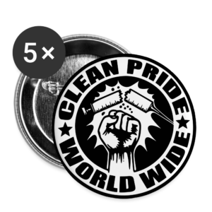 CLEAN PRIDE Buttons 32 mm (5er Pack)
